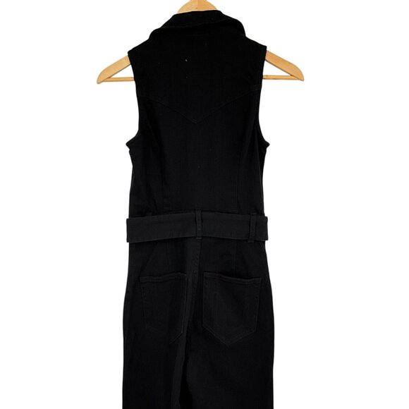 NWT Show Me Your Mumu Jacksonville Jumpsuit Black Denim Size XS Sleeveless - Picture 5 of 11
